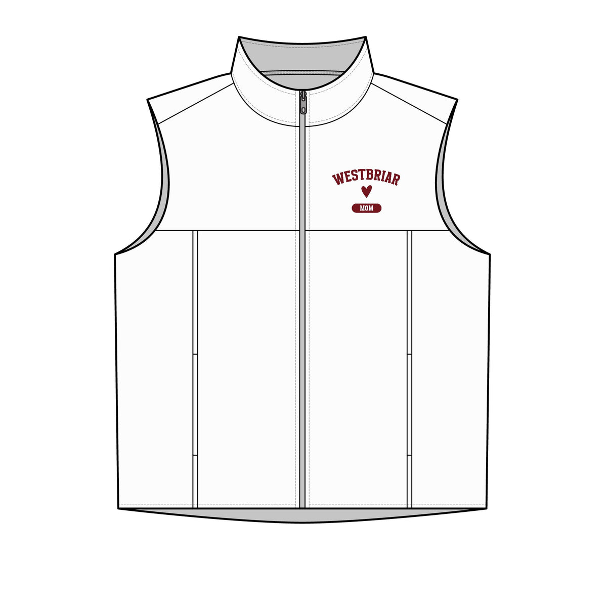 Westbriar Mom White Puffy Vest