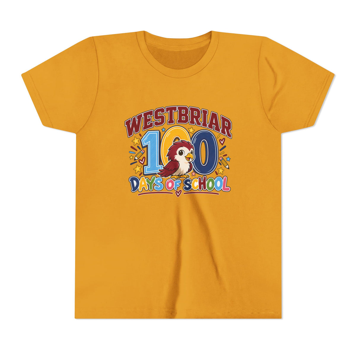 Westbriar 100 Days of School Youth Short Sleeve Tee