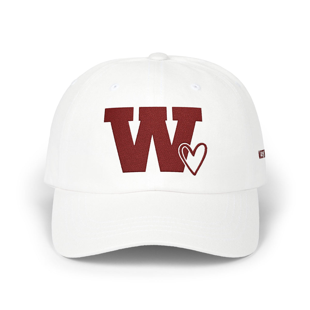 W Heart Baseball Cap – White Westbriar Love Hat