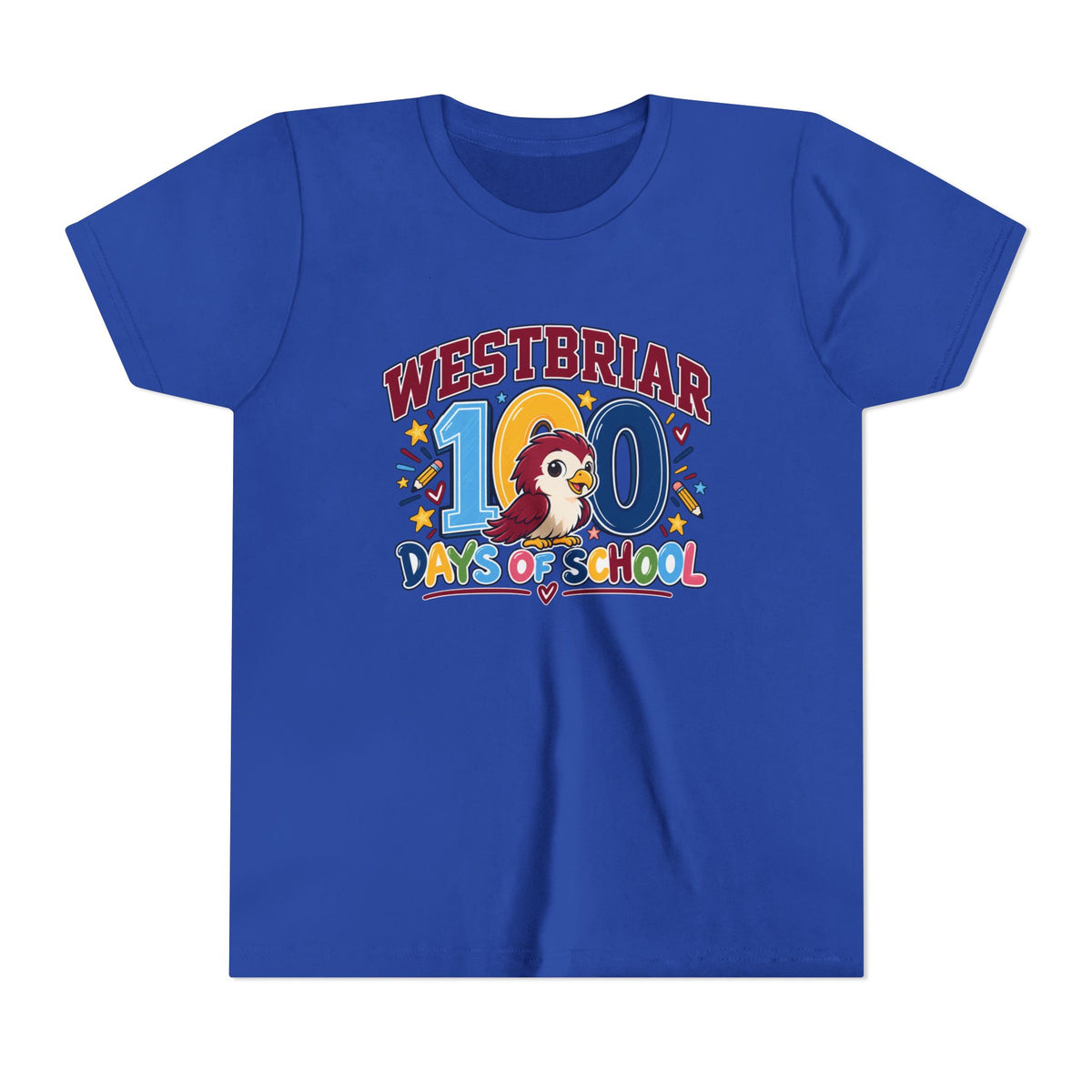 Westbriar 100 Days of School Youth Short Sleeve Tee