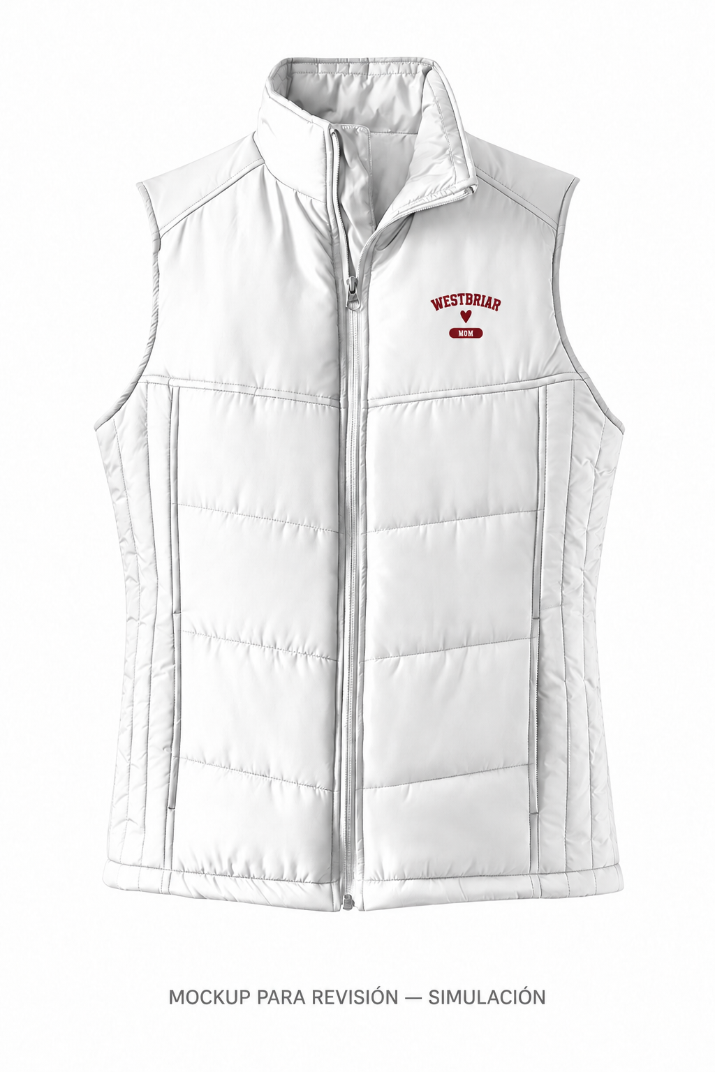 Westbriar Mom White Puffy Vest