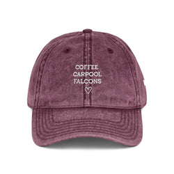 Coffee • Carpool • Falcons Vintage Hat — Embroidered