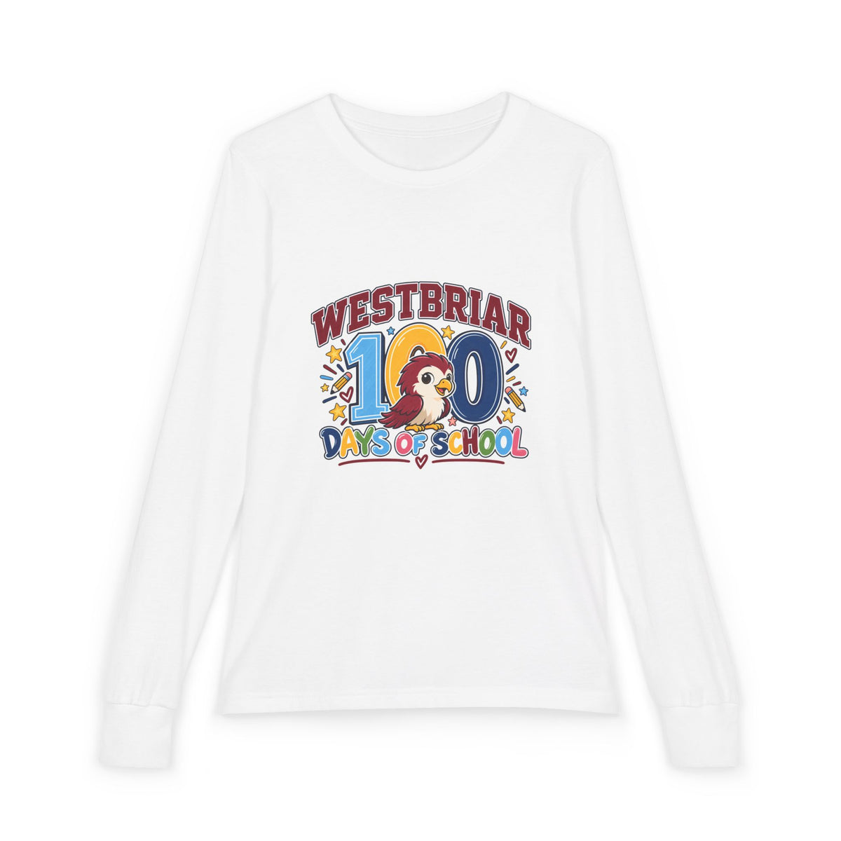 Westbriar 100th Day of School Youth Long Sleeve Tee