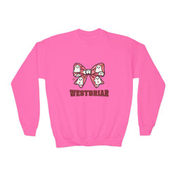 Girls Ghost Bow Crewneck — Westbriar Halloween