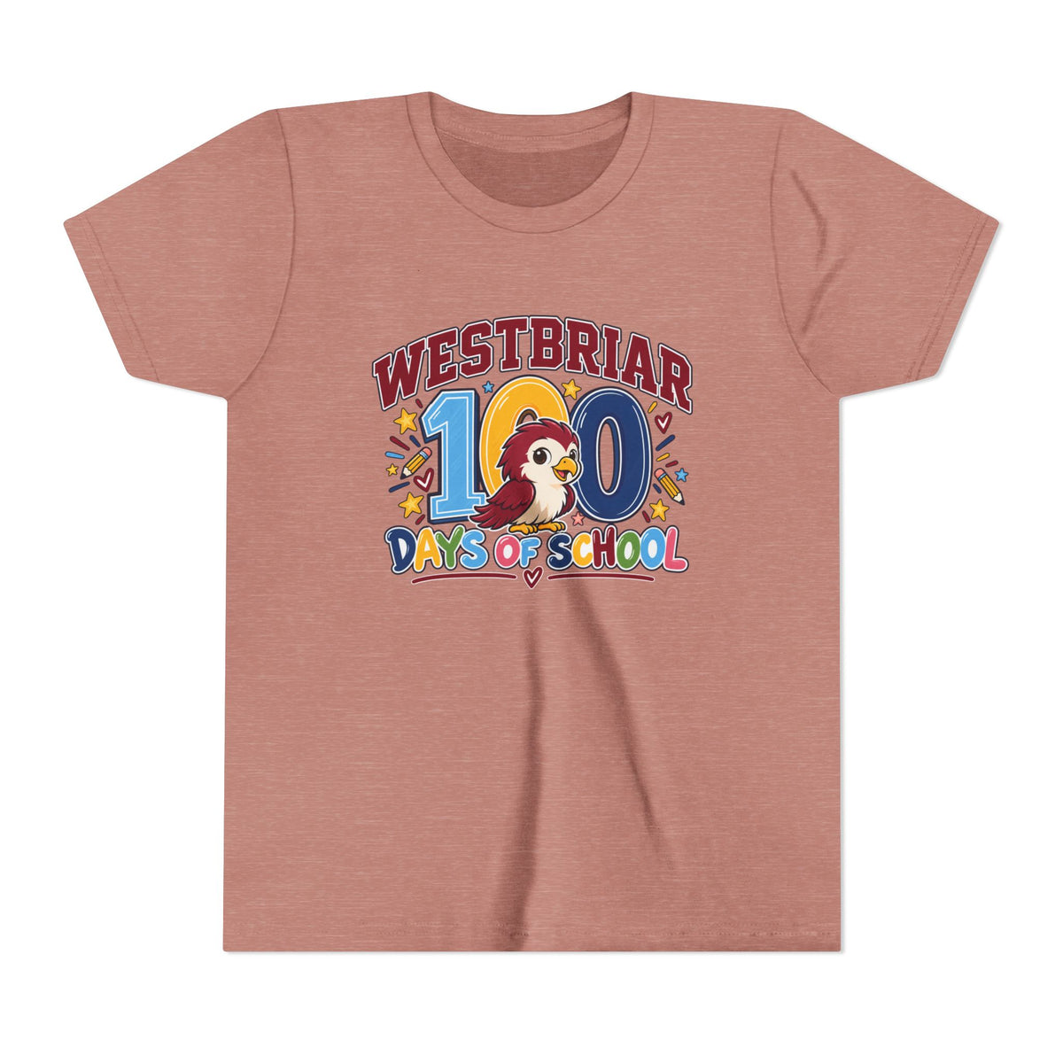 Westbriar 100 Days of School Youth Short Sleeve Tee