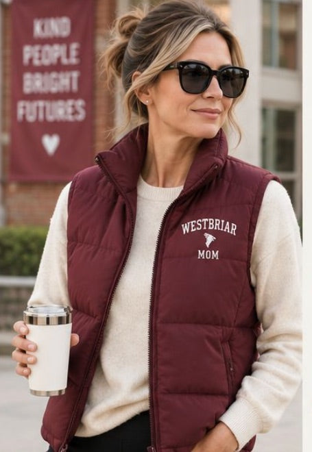 Westbriar parent in fall school apparel