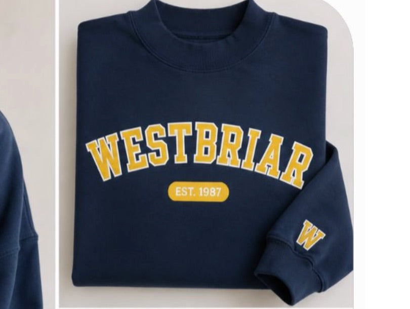 Folded Westbriar sweatshirts